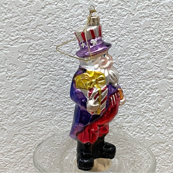 Vintage Summit Uncle Sam Hand Blown Mercury Glass Christmas Ornament - Picture 7 of 12